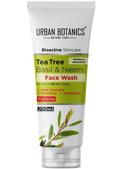UrbanBotanics Tea Tree, Basil & Purifying Neem Face Wash